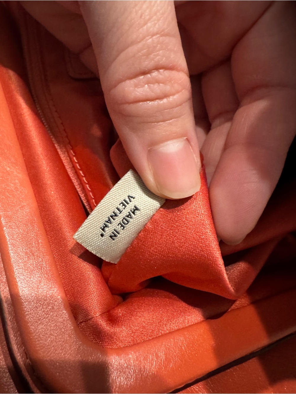 Coach Madison Gathered Twist Carrie Satchel Textured Orange coral Quilted purse - Picture 13 of 16